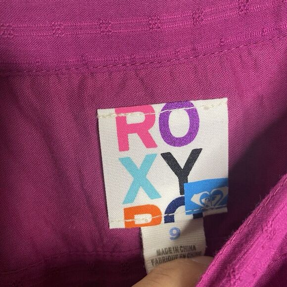 Y2K Roxy Womens Size 9 Junior Zip Summer SunDress Square Neck Mini Lined - Picture 5 of 11